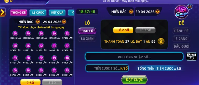Lô Đề 1 Ăn 900 tại RikVip Đỉnh Cao Thưởng Lớn Cho Người Đam Mê Số Học