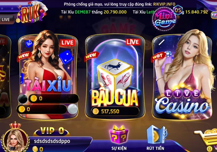 LiveStream Casino RikVip Sòng Bài Trực Tuyến Đẳng Cấp Với Dealer Xinh Đẹp Năm 2026
