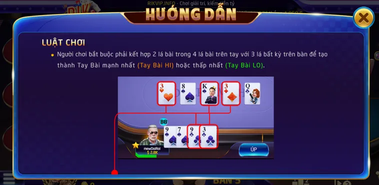 Omaha Poker 6 tại RikVip Biến Thể Bài Tố Đẳng Cấp Và Kịch Tính