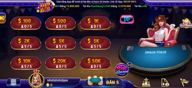 Omaha Poker 6 tại RikVip Biến Thể Bài Tố Đẳng Cấp Và Kịch Tính