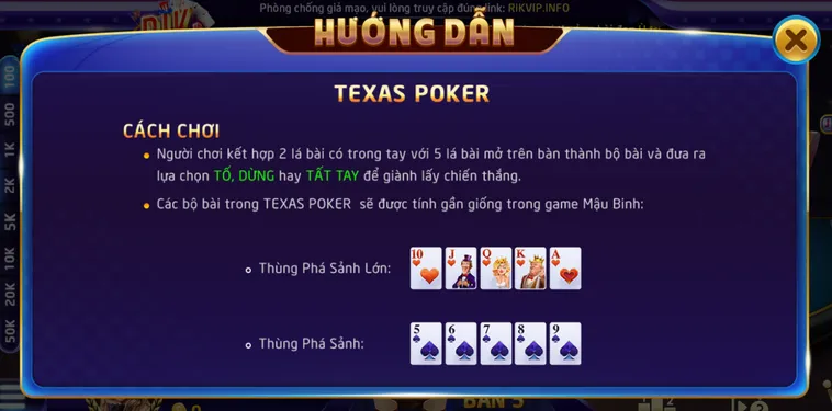 Texas Poker Tại RikVip Sảnh Đấu Trí Đẳng Cấp Thu Hút Triệu Game Thủ Năm 2026