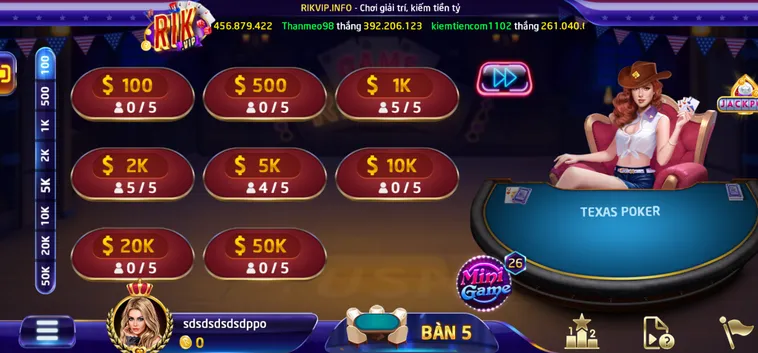 Texas Poker Tại RikVip Sảnh Đấu Trí Đẳng Cấp Thu Hút Triệu Game Thủ Năm 2026