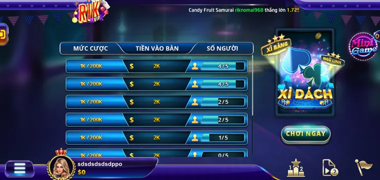Xì Dách Tại RikVip Trải Nghiệm Đối Đầu Cân Não Nhận Thưởng Cực Lớn Năm 2026